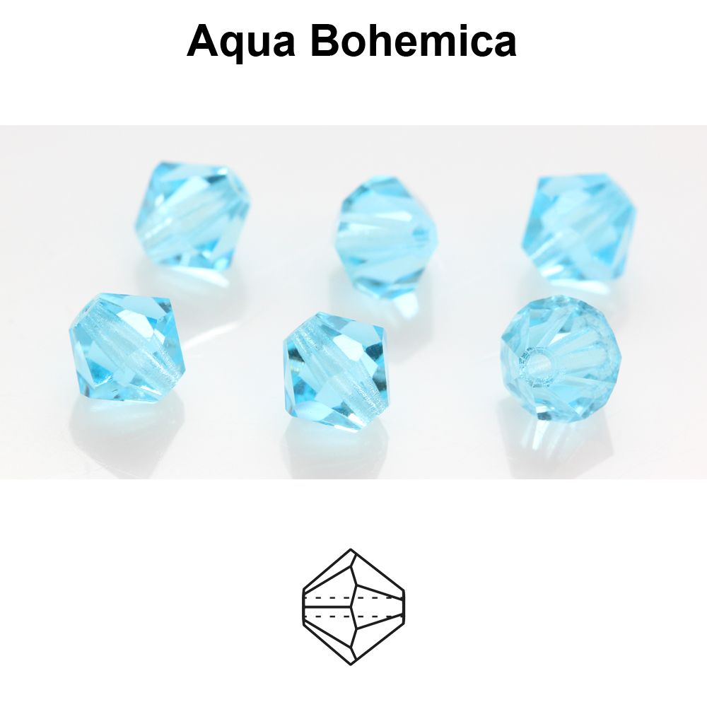 Toupies Preciosa MC Bead Rondell 4 mm - Aqua Bohemica x 30