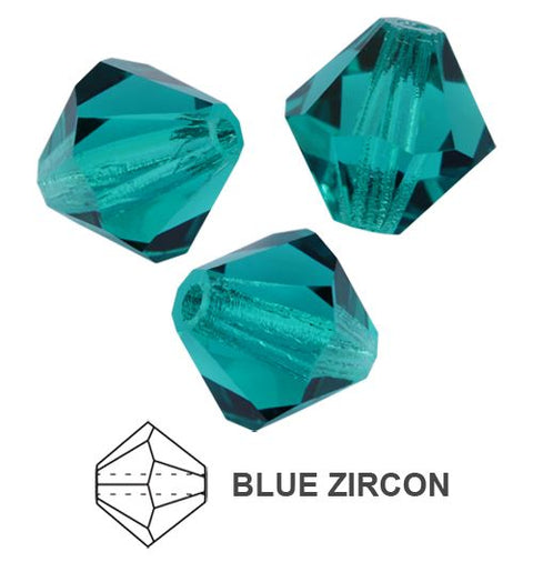 Toupies Preciosa MC Bead Rondell 4 mm - Blue Zircon x 30