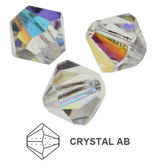 Toupies Preciosa MC Bead Rondell 4 mm - Crystal AB x 30