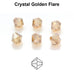 Toupies Preciosa MC Bead Rondell 4 mm - Crystal Golden Flare Full x 30