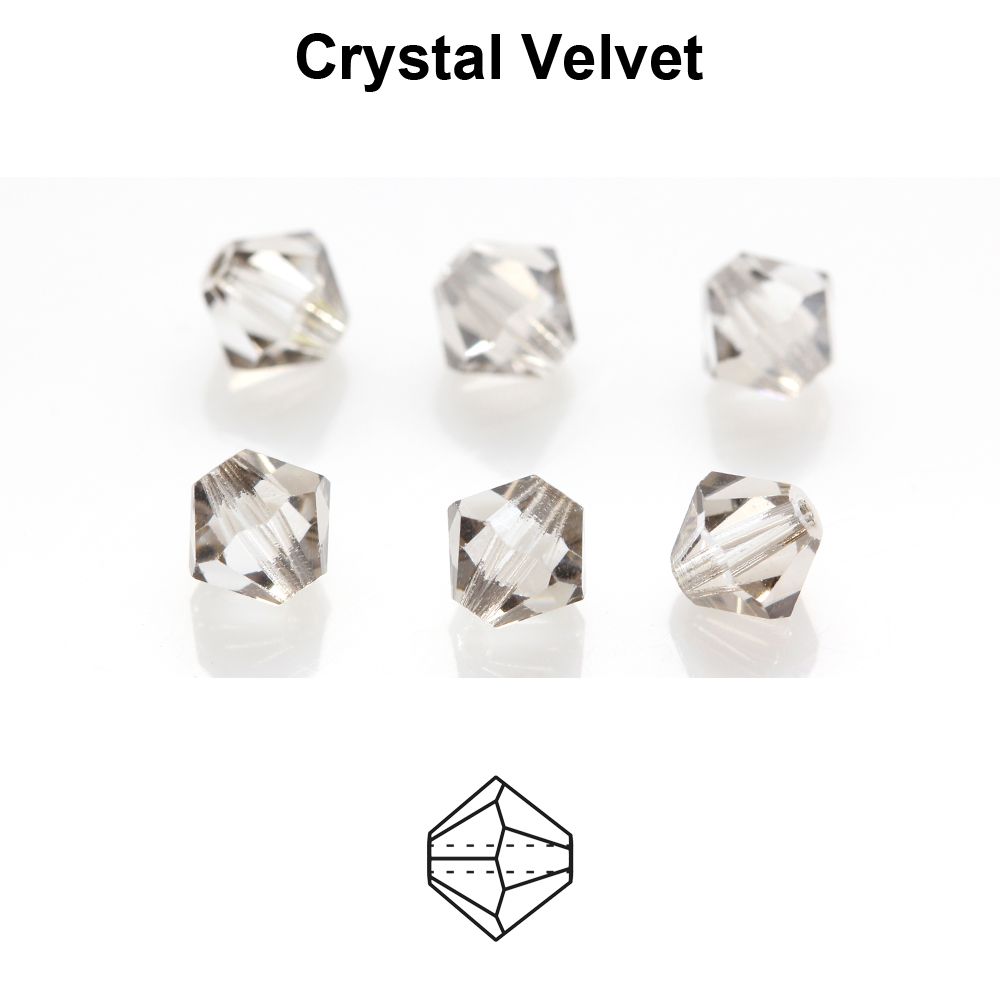 Toupies Preciosa MC Bead Rondell 4 mm - Crystal Velvet x 30