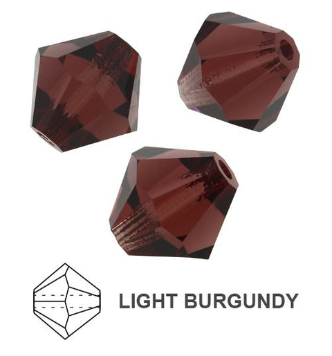 Toupies Preciosa MC Bead Rondell 4 mm - Light Burgundy x 30