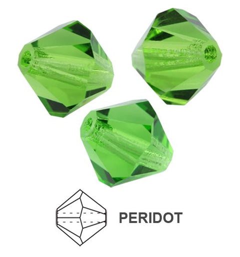 Toupies Preciosa MC Bead Rondell 4 mm - Peridot x 30