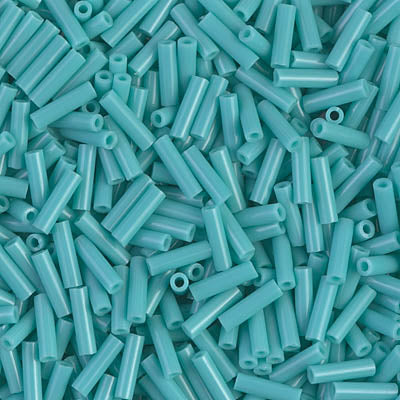 Miyuki Bugles 6 mm BGL2-412 Opaque Turquoise Green x10g