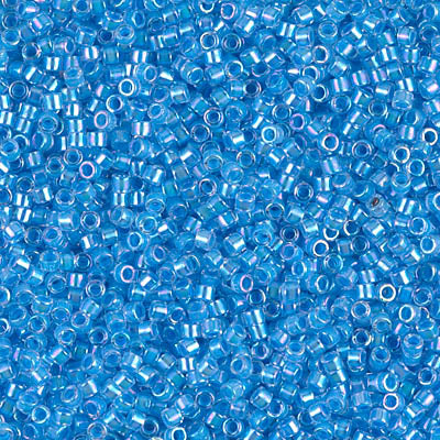 Miyuki Delica 11/0 DB-0076 Light Blue Lined Crystal AB x 8 g