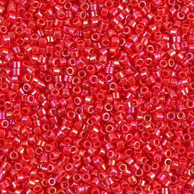 Miyuki Delica 11/0 DB-0159 Opaque Vermillion Red AB x 8 g