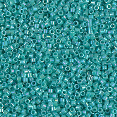 Miyuki Delica 11/0 DB-0166 Opaque Turquoise Green AB x 8 g