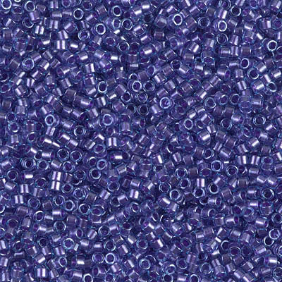 Miyuki Delica 11/0 DB-0284 Luster Aqua Lined Sparkling Purple x 8 g