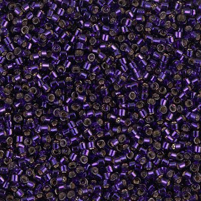 Miyuki Delica 11/0 DB-0609 Dyed Silverlined Dark Purple x 8 g