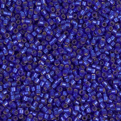 Miyuki Delica 11/0 DB-0696 Dyed Semi-Frosted Silverlined Dark Blue Violet x 8 g