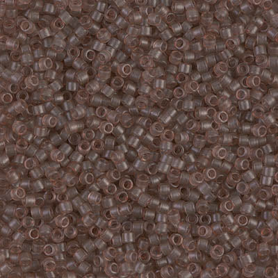 Miyuki Delica 11/0 DB-0772 Dyed Semi-Frosted Transparent Cinnamon x 8 g