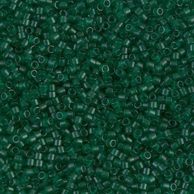 Miyuki Delica 11/0 DB-0776 Dyed Semi-Frosted Transparent Emerald x 8 g