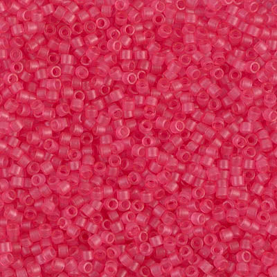 Miyuki Delica 11/0 DB-0780 Dyed Semi-Frosted Transparent Bubble Gum Pink x 8 g
