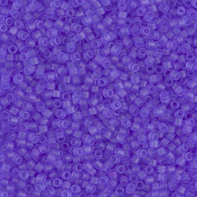Miyuki Delica 11/0 DB-0783 Dyed Semi-Frosted Transparent Purple x 8 g
