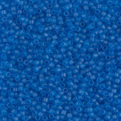 Miyuki Delica 11/0 DB-0787 Dyed Semi-Frosted Transparent Capri Blue x 8 g
