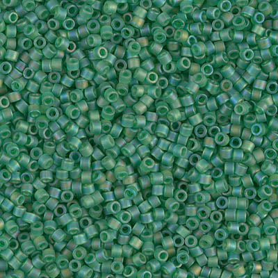 Miyuki Delica 11/0 DB-0858 Mat Transparent Green AB x 8 g