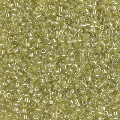 Miyuki Delica 11/0 DB-0910 Sparkling Yellow Green Lined Crystal x 8 g