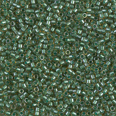 Miyuki Delica 11/0 DB-0917 Sparkling Turquoise Green Lined Topaz x 8 g