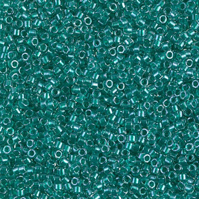 Miyuki Delica 11/0 DB-0918 Sparkling Dark Aqua Green Lined Crystal x 8 g