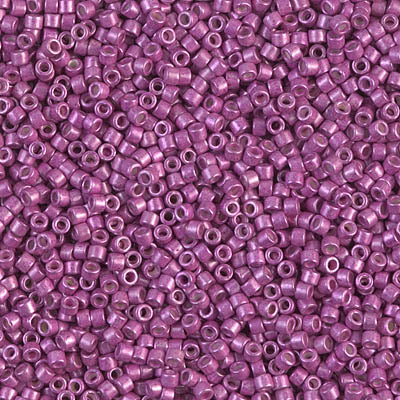 Miyuki Delica 11/0 DB-1184 Galvanized Semi-Frosted Magenta x 5 g