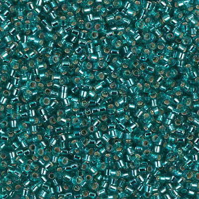 Miyuki Delica 11/0 DB-1208 Silverlined Caribbean Teal x 8 g