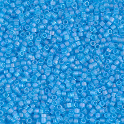 Miyuki Delica 11/0 DB-1284 Mat Transparent Ocean Blue AB x 8 g