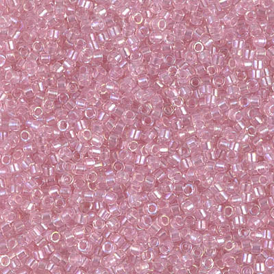 Miyuki Delica 11/0 DB-1673 Pearl Lined Transparent Pink AB x 8 g