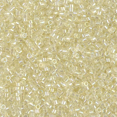 Miyuki Delica 11/0 DB-1676 Pearl Lined Transparent Pale Yellow AB x 8 g
