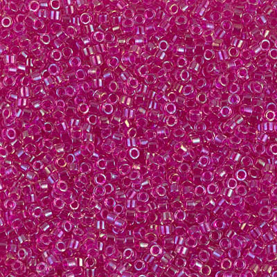 Miyuki Delica 11/0 DB-1743 Hot Pink Lined Crystal AB x 8 g