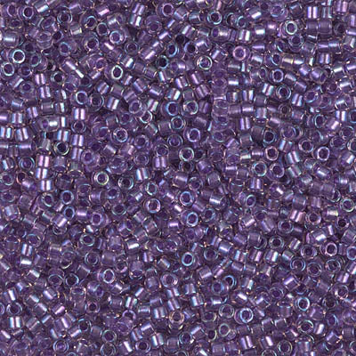 Miyuki Delica 11/0 DB-1754 Sparkling Purple Lined Crystal AB x 8 g