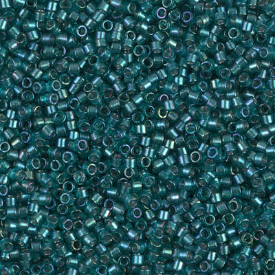 Miyuki Delica 11/0 DB-1769 Sparkling Aqua Green Lined Teal AB x 8 g
