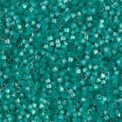 Miyuki Delica 11/0 DB-1813 Dyed Aqua Green Silk Satin x 8 g