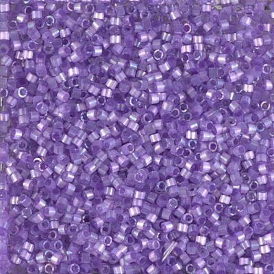 Miyuki Delica 11/0 DB-1868 Silk Inside Dyed Lilac AB x 8 g