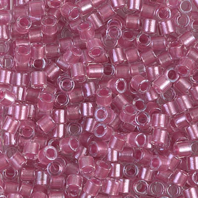 Miyuki Delica 8/0 DBL-0902 Sparkling Peony Pink Lined Crystal x 8 g