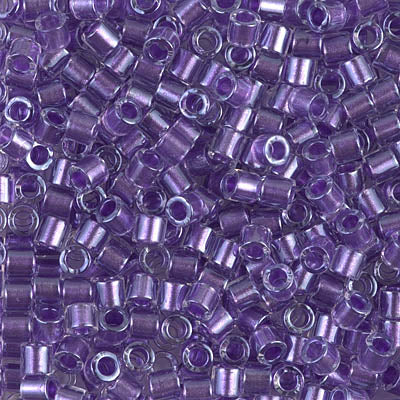 Miyuki Delica 8/0 DBL-0906 Sparkling Purple Lined Crystal x 8 g