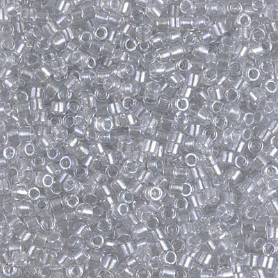 Miyuki Delica 10/0 DBM-0271 Sparkling Silver Gray Lined Crystal x 8 g