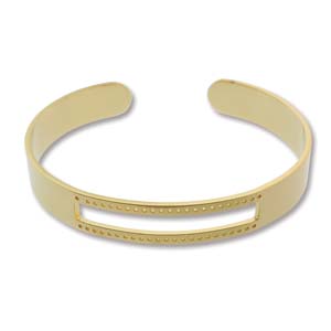 Bracelet pour tissage de perles Miyuki 3 rangs Dor&eacute; x 1