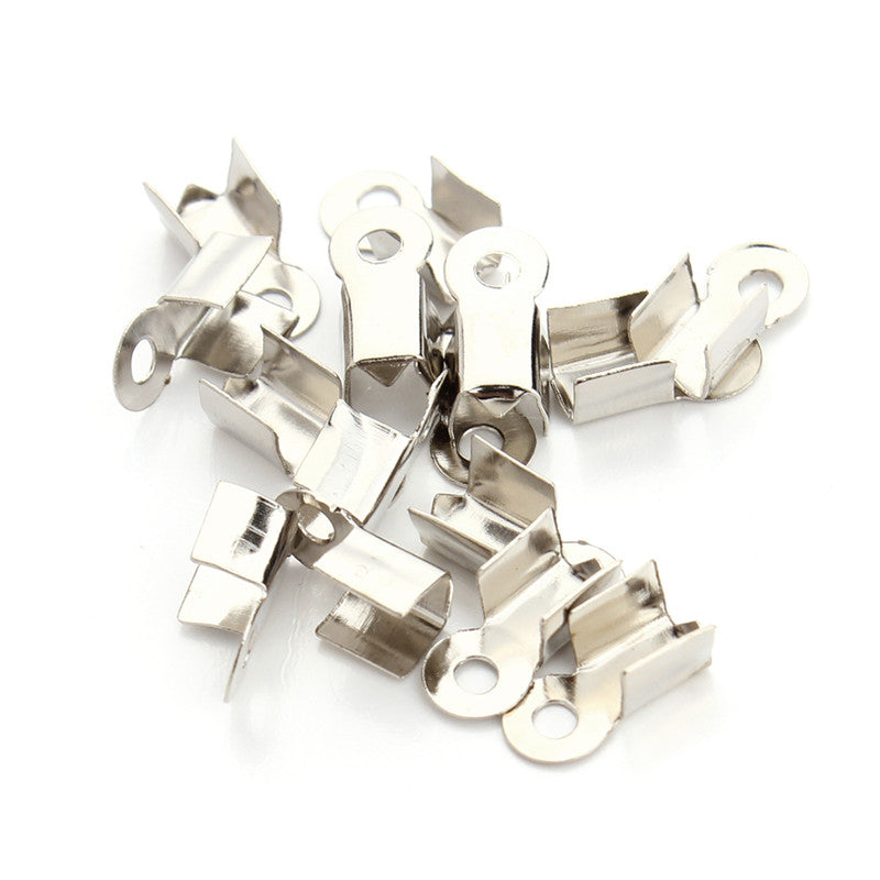 Pince Lacets Plats 4.5 x 12 mm Rhodi&eacute; x 10