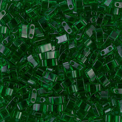 Half Tila Beads HTL-0146 Transparent Green x 10 g