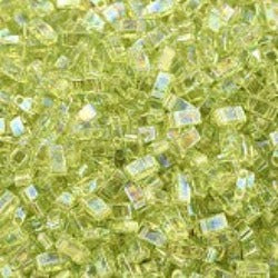 Half Tila Beads HTL-0258 Transparent Chartreuse AB x 10 g