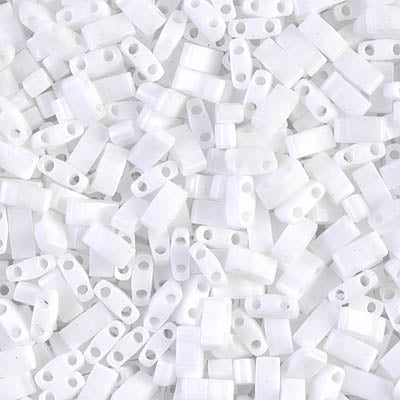 Half Tila Beads HTL-0402 White Opaque x 10 g