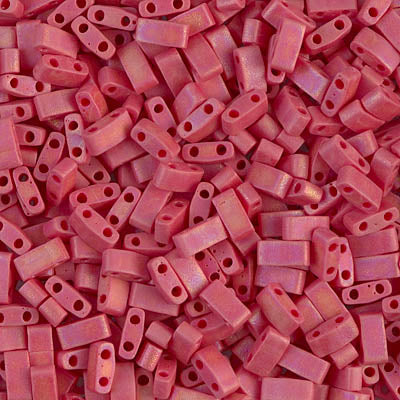 Half Tila Beads HTL-0408FR Opaque Red Mat AB x 10 g