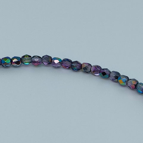 Fire Polished 3 mm - Crystal Magic Purple x 50