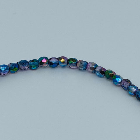 Fire Polished 3 mm - Crystal Magic Blue x 50