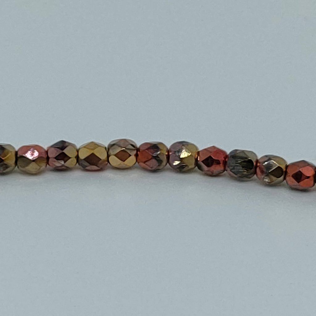 Fire Polished 4 mm - Crystal California Gold Rush x 50