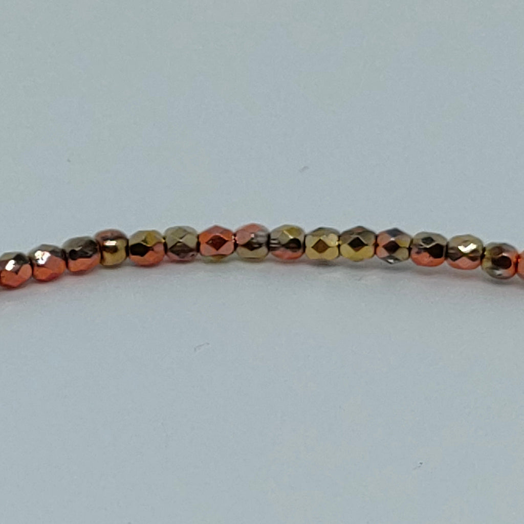 Fire Polished 3 mm - Crystal California Gold Rush x 50