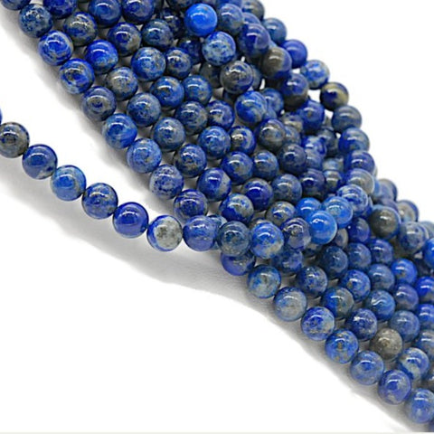 Perles en Lapis Lazuli Rondes 6 mm x 15