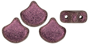 Ginkgo Bead 7.5 x 7.5 mm Pink Metallic Suede x 10 g
