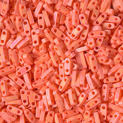 Quarter Tila Beads QTL-0406FR Mat Opaque Orange AB x 10 g