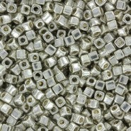 Square Beads 1.8 mm SB-1051 Galvanized Silver x 10 g